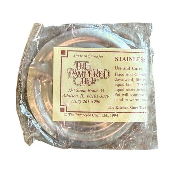 Vintage 1994 New Pampered Chef Stainless Steel Control #2520 Sealed Unused - Picture 1 of 3